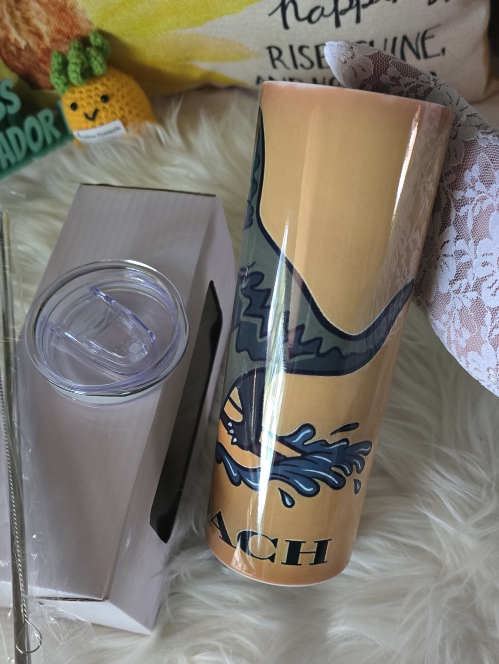 Cute Travel Tumbler Off BRAND NWT - Picture 4 of 11